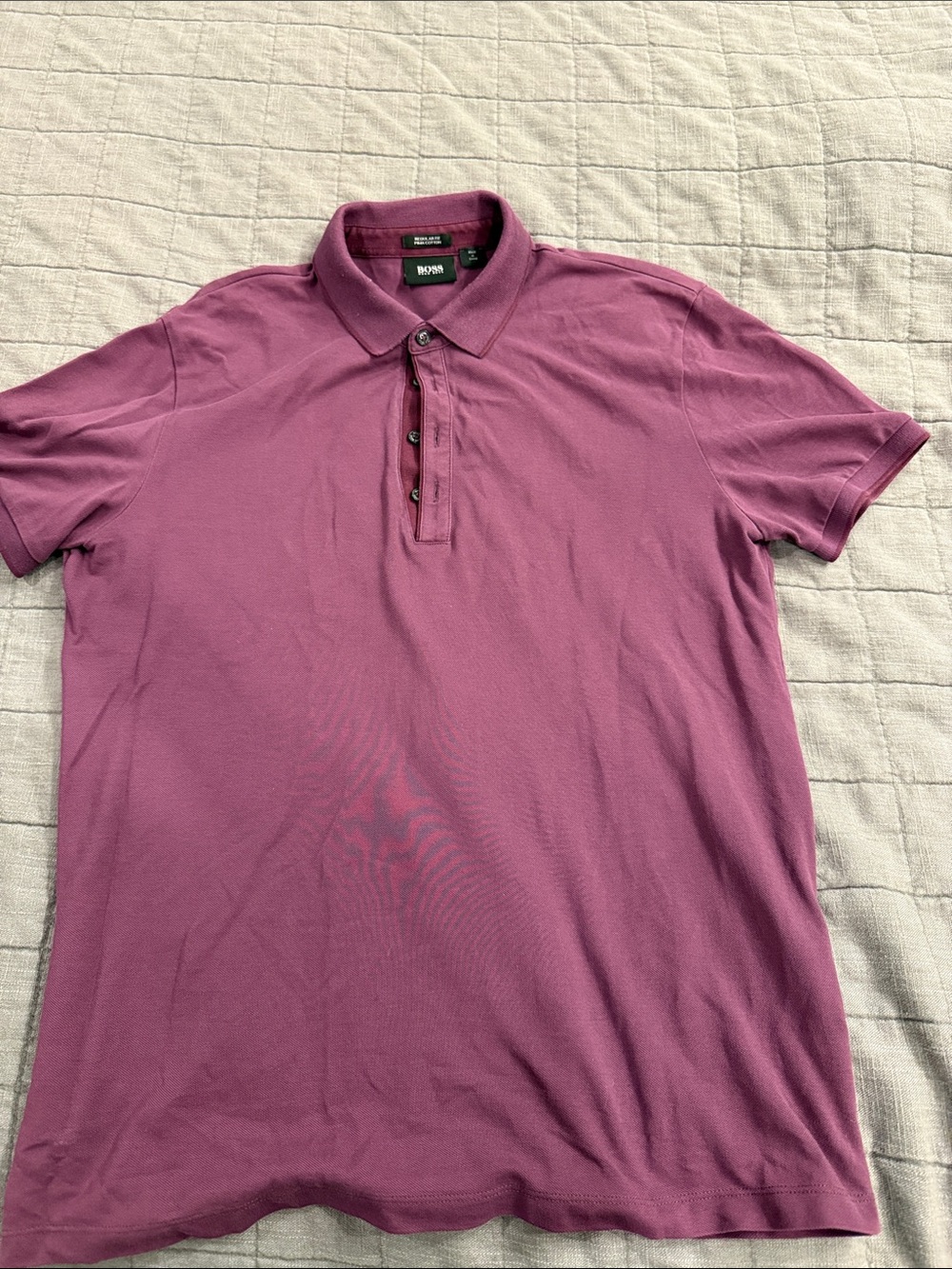 Boss Men’s Plum/Purple Short-Sleeve Polo